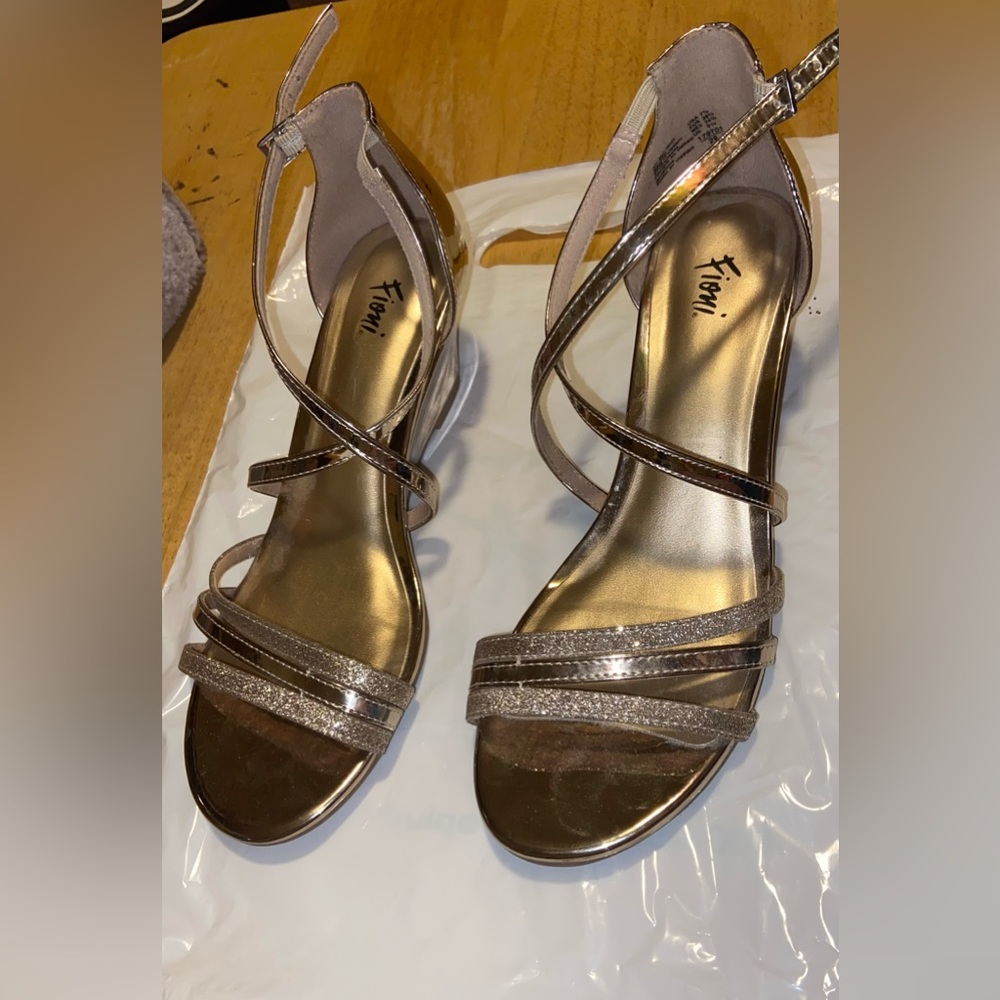 Fioni Gold Strappy Sandals
